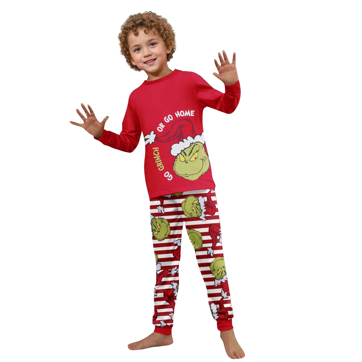 Family Matching Christmas Pjs, Playful Cartoon 2-Piece Pajama Set, Festive And Fun Holiday Sleepwear For The Whole Family