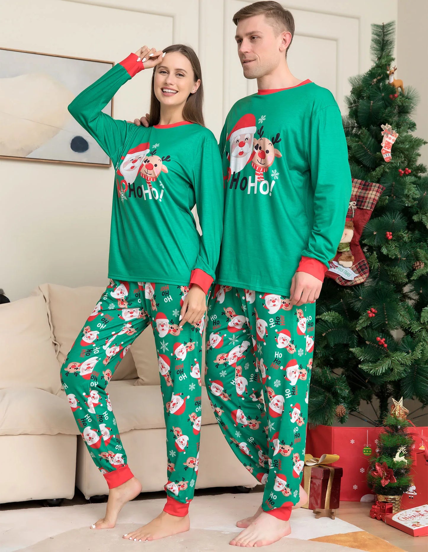 Christmas Family Pajamas Set 2023 Xmas Matching Outfit Adult Kids Women Pyjamas Clothes Mother And Daughter Father Son Sleepwear