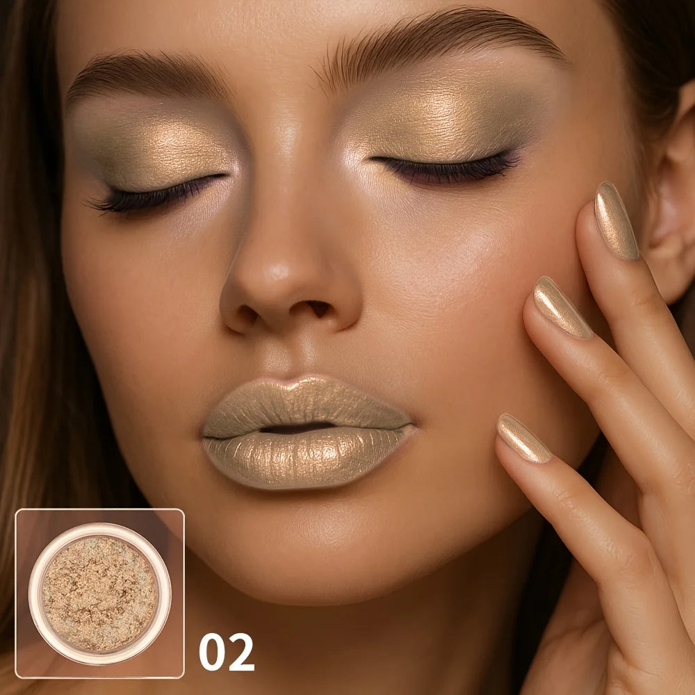 Fard à paupières pailleté - Fard à paupières brillant et ultra-lustré, facile à appliquer, avec un rendu des couleurs exceptionnel, idéal pour les fêtes et festivals.