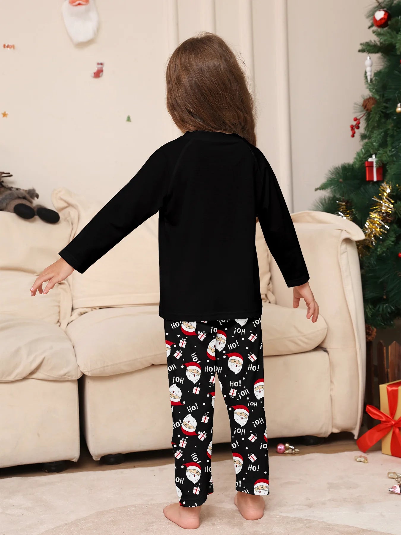 2025 Family Christmas Pajamas Parent-child Clothing Set Santa Claus Print 2 Pieces Suit Soft Loose Sleepwear Xmas Look Pyjamas