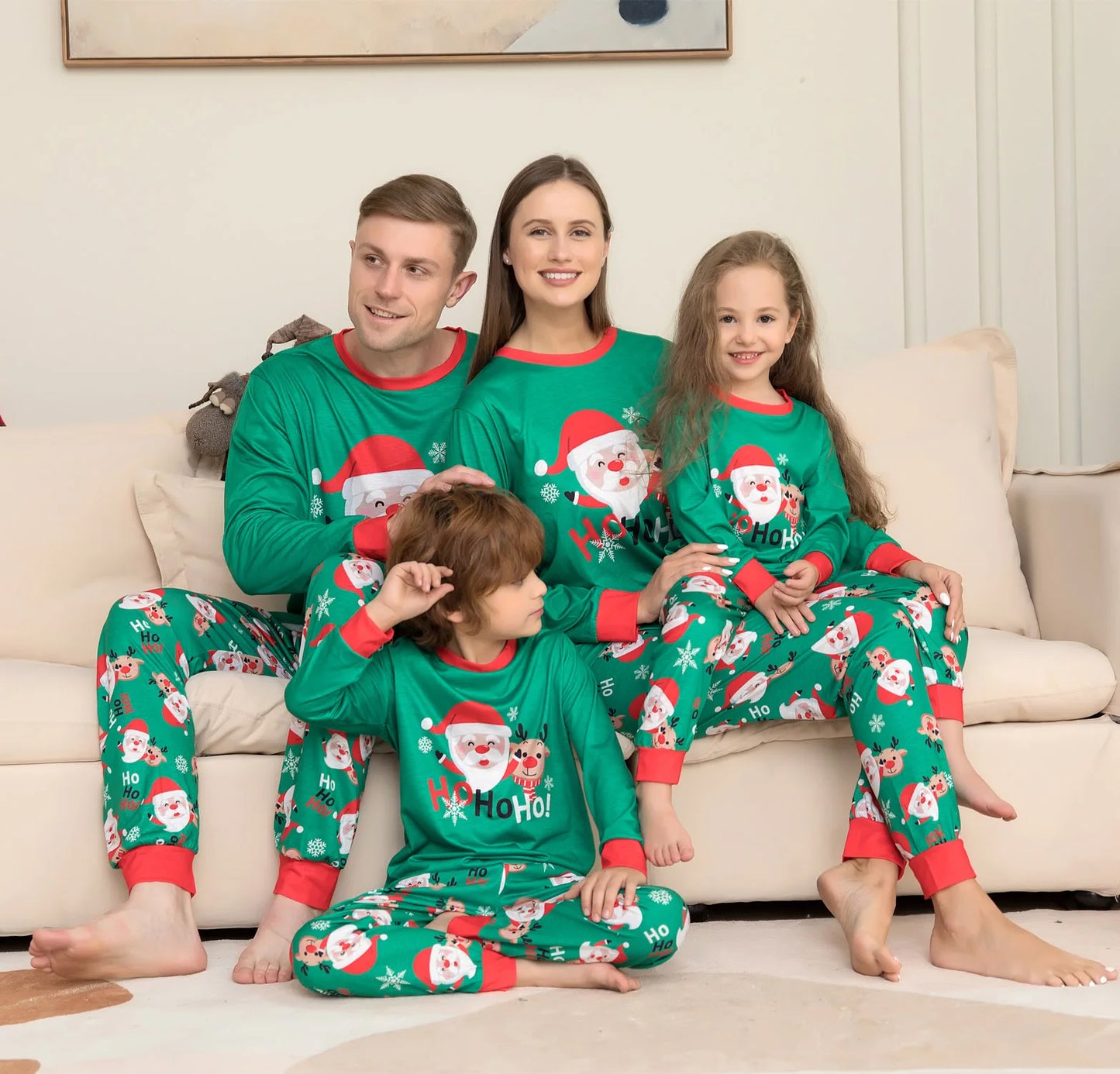 Christmas Family Pajamas Set 2023 Xmas Matching Outfit Adult Kids Women Pyjamas Clothes Mother And Daughter Father Son Sleepwear