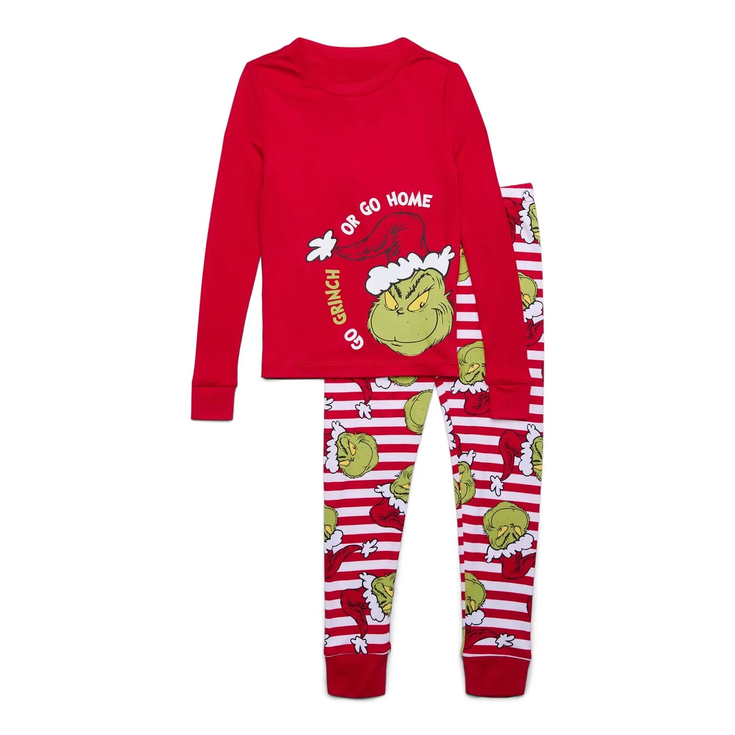 Family Matching Christmas Pjs, Playful Cartoon 2-Piece Pajama Set, Festive And Fun Holiday Sleepwear For The Whole Family
