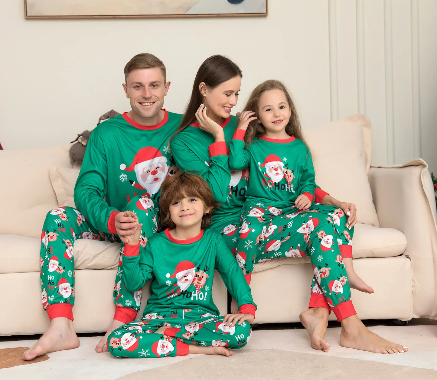 Christmas Family Pajamas Set 2023 Xmas Matching Outfit Adult Kids Women Pyjamas Clothes Mother And Daughter Father Son Sleepwear