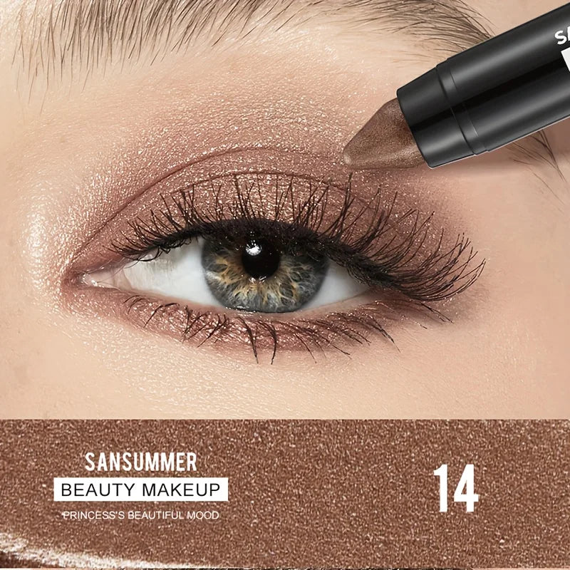 7-color waterproof eye shadow stick, pearlescent matte treatment, to create a natural and lasting eye makeup flash.