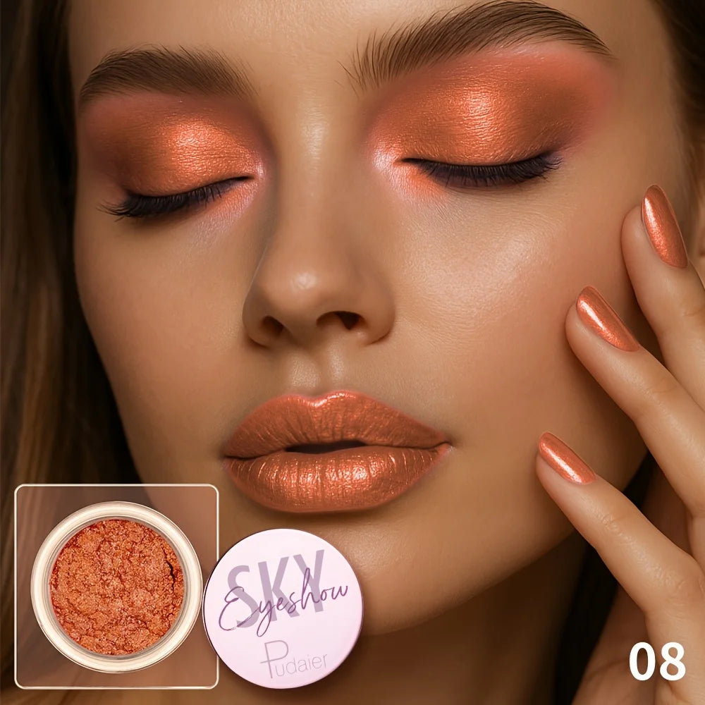 Fard à paupières pailleté - Fard à paupières brillant et ultra-lustré, facile à appliquer, avec un rendu des couleurs exceptionnel, idéal pour les fêtes et festivals.