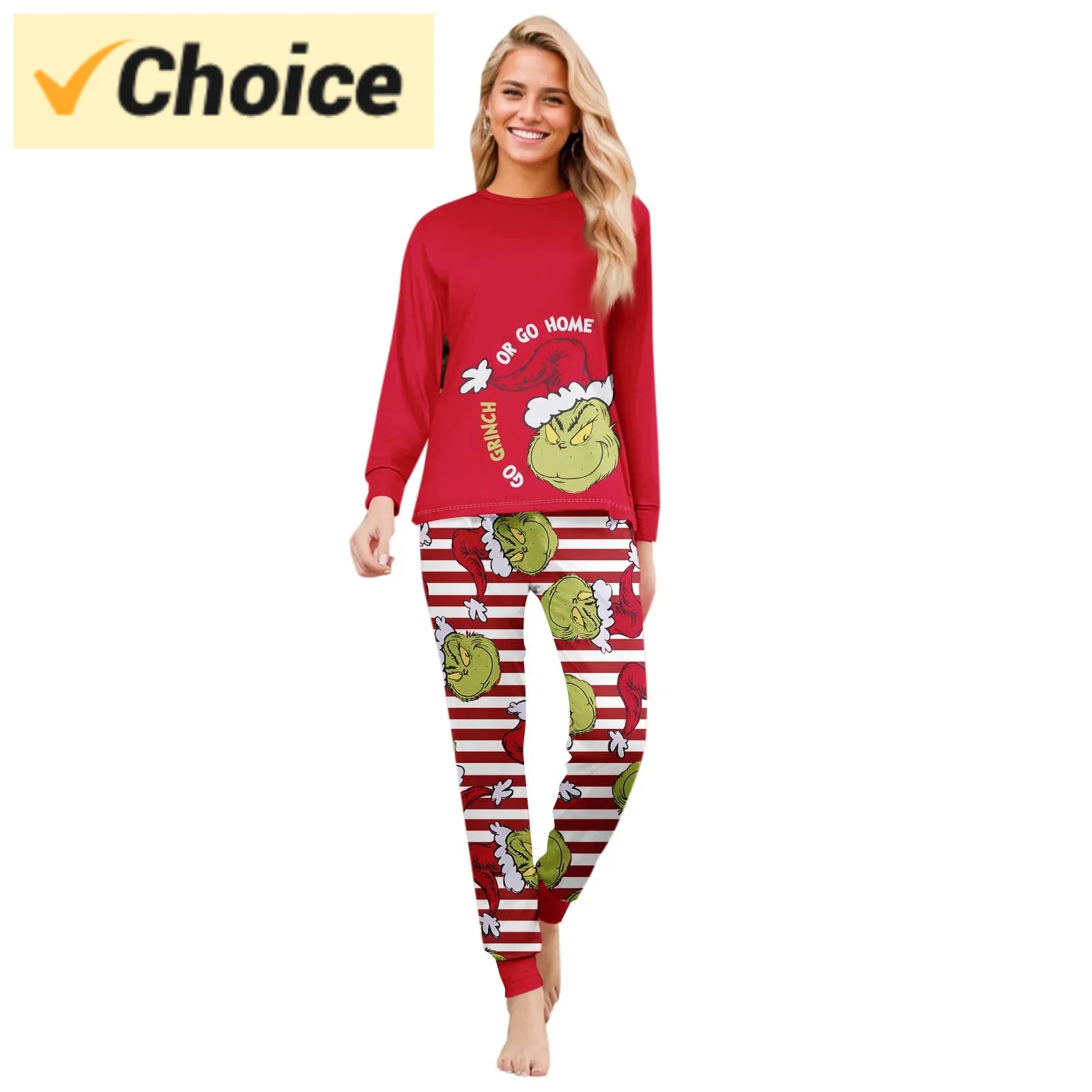Family Matching Christmas Pjs, Playful Cartoon 2-Piece Pajama Set, Festive And Fun Holiday Sleepwear For The Whole Family