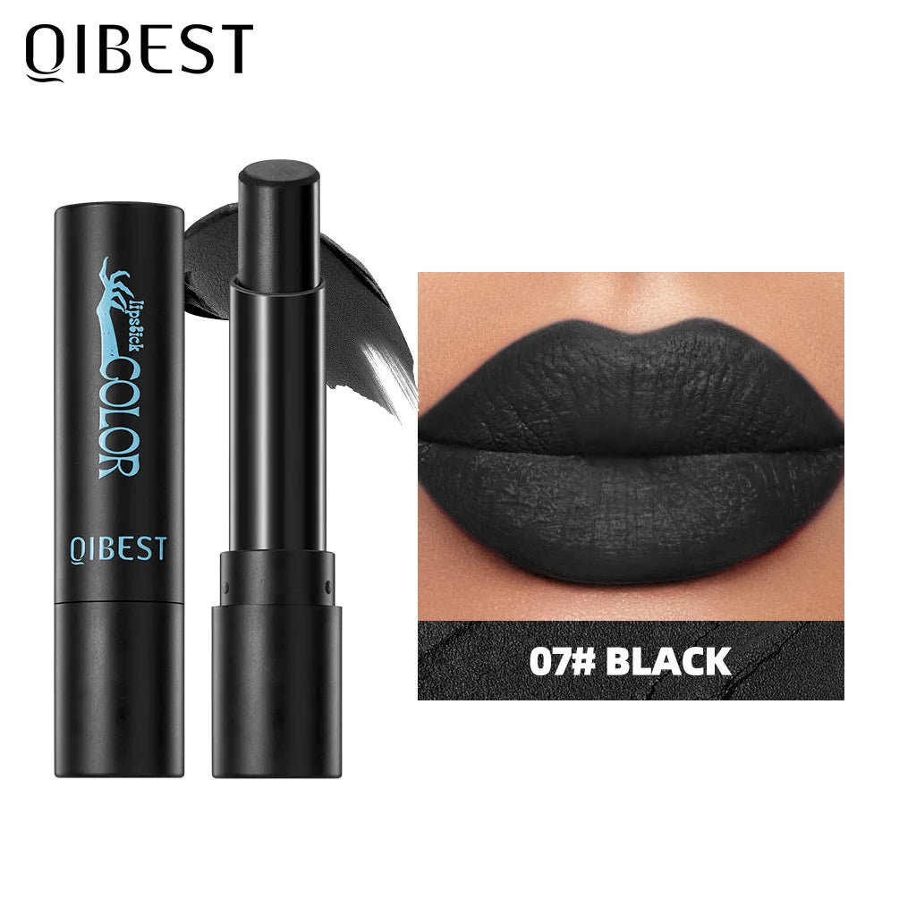 8 Colors Matte Nude Clay Lipstick Vampire Makeup Punk Black Lip Gloss Dark Paint Stick Durable Waterproof Lasting Cosmetics