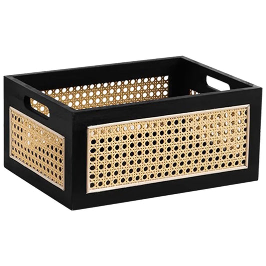 NNEOBA Wooden Storage Basket Large Organizer Box