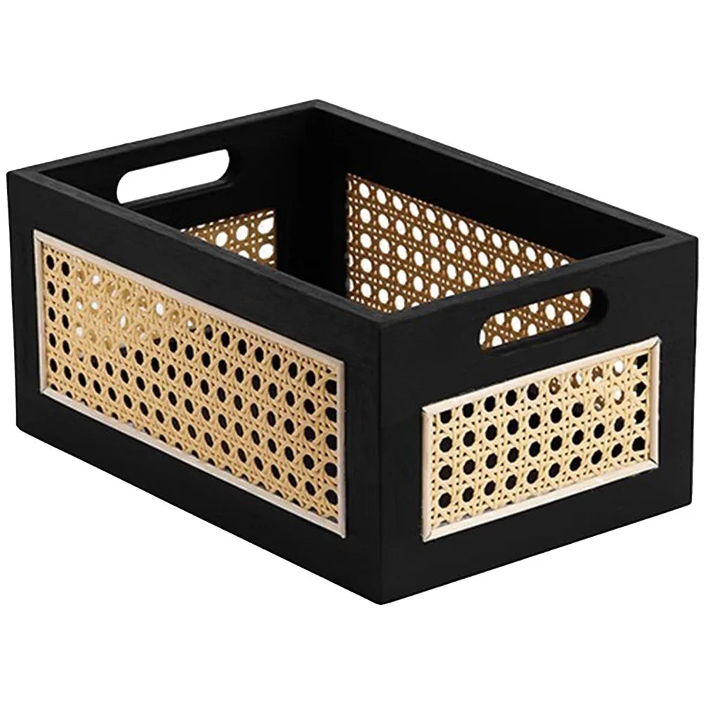 NNEOBA Wooden Storage Basket Large Organizer Box