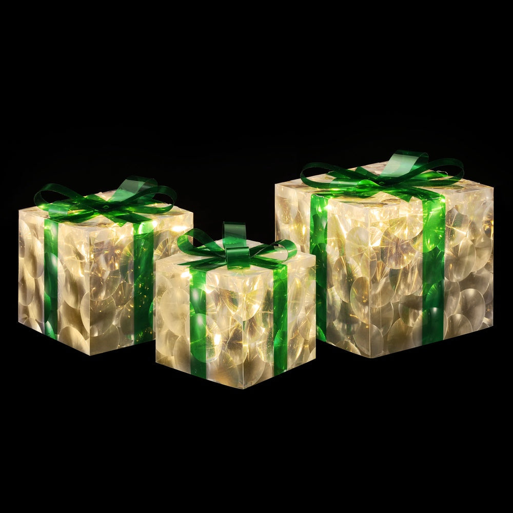NNEDSZ 3 PCS Christmas Lights 70 LED Fairy Light Gift Box Jingle Jollys
