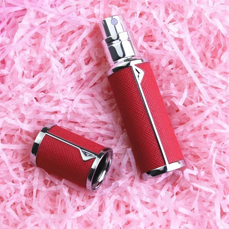 5ml Leather Perfume Bottle Refillable Perfume Atomizer for Travel Spray Bottle with Ultral Fine Fragrance Container Empty Mini