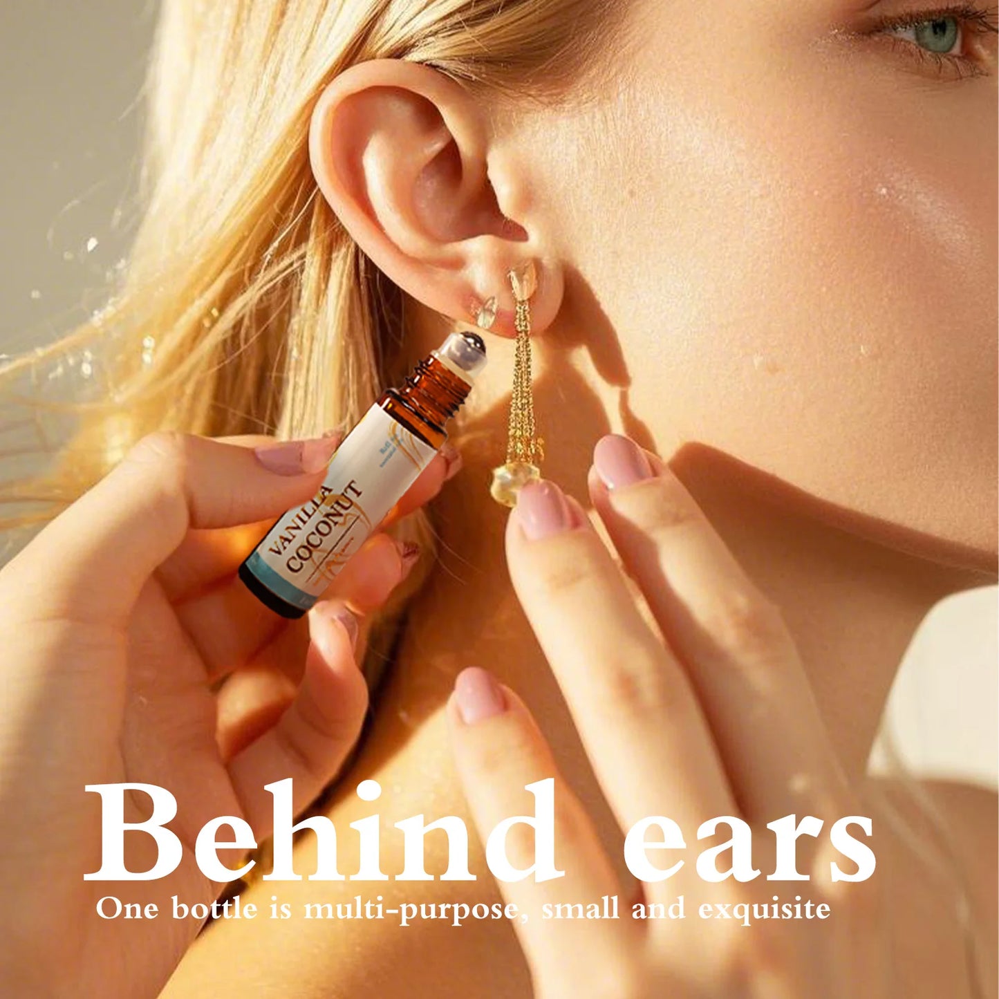 10ml Vanilla Coconut Essential Oil Rollerball Perfume Natural Fragrance Skincare Nail care Body massage Mini Holiday gifts