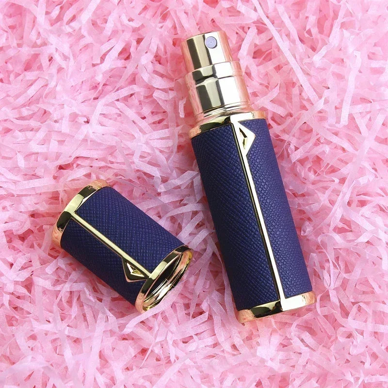 5ml Leather Perfume Bottle Refillable Perfume Atomizer for Travel Spray Bottle with Ultral Fine Fragrance Container Empty Mini