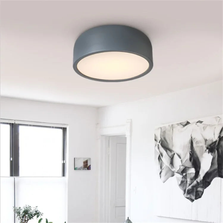 Nordic minimalist modern designer living room bedroom study home macaron color LED ceiling light