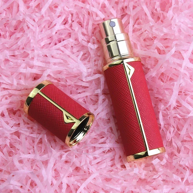 5ml Leather Perfume Bottle Refillable Perfume Atomizer for Travel Spray Bottle with Ultral Fine Fragrance Container Empty Mini