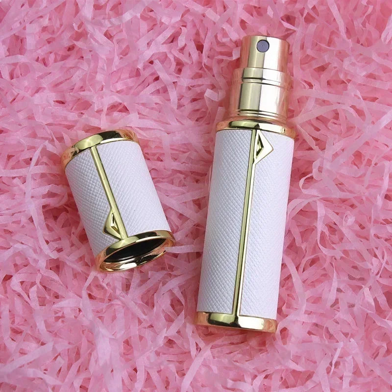 5ml Leather Perfume Bottle Refillable Perfume Atomizer for Travel Spray Bottle with Ultral Fine Fragrance Container Empty Mini