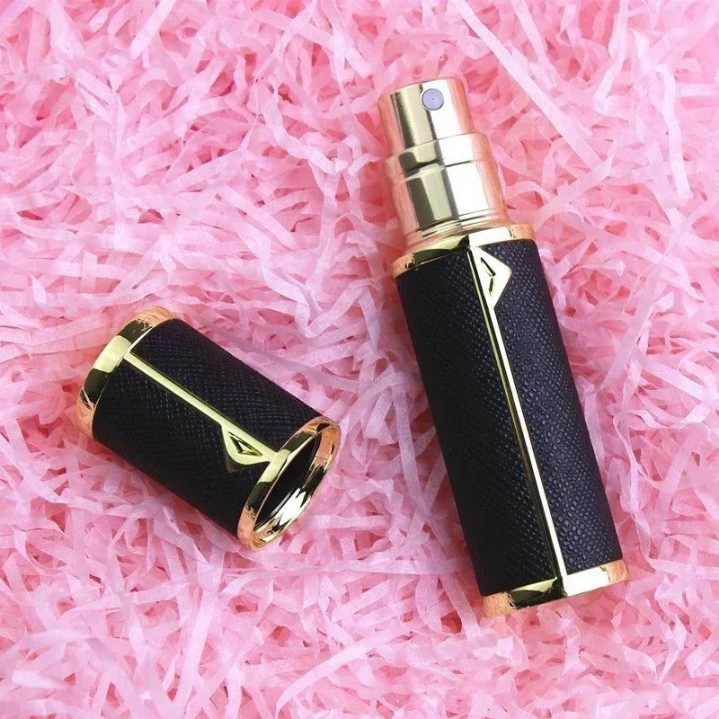 5ml Leather Perfume Bottle Refillable Perfume Atomizer for Travel Spray Bottle with Ultral Fine Fragrance Container Empty Mini
