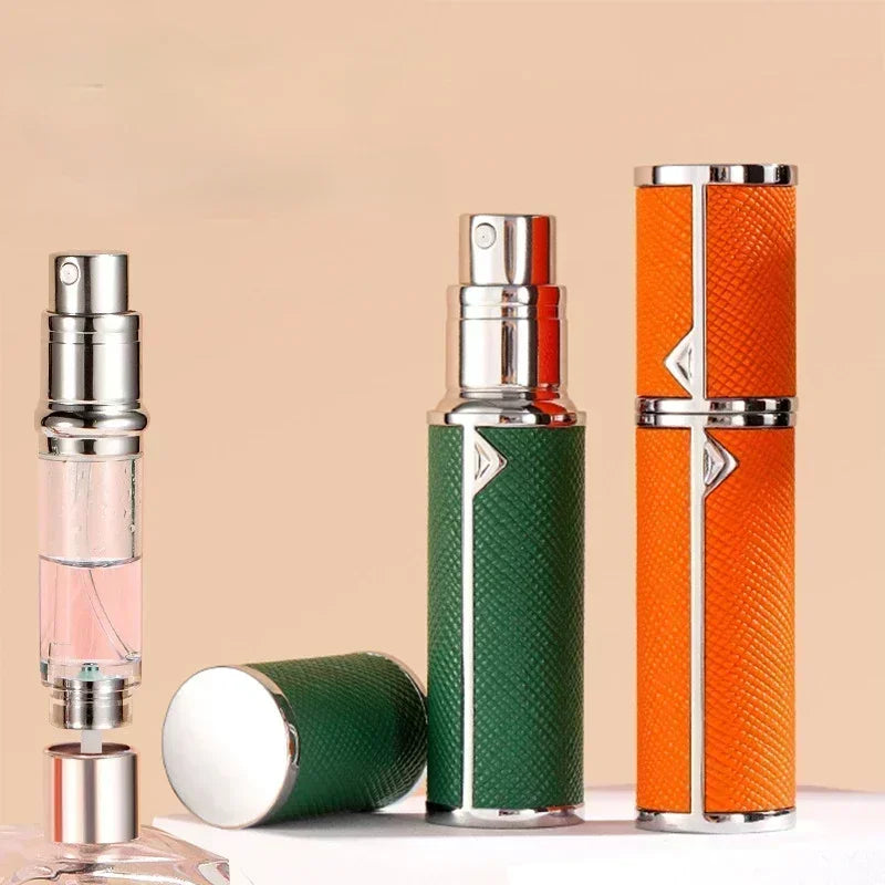 5ml Leather Perfume Bottle Refillable Perfume Atomizer for Travel Spray Bottle with Ultral Fine Fragrance Container Empty Mini