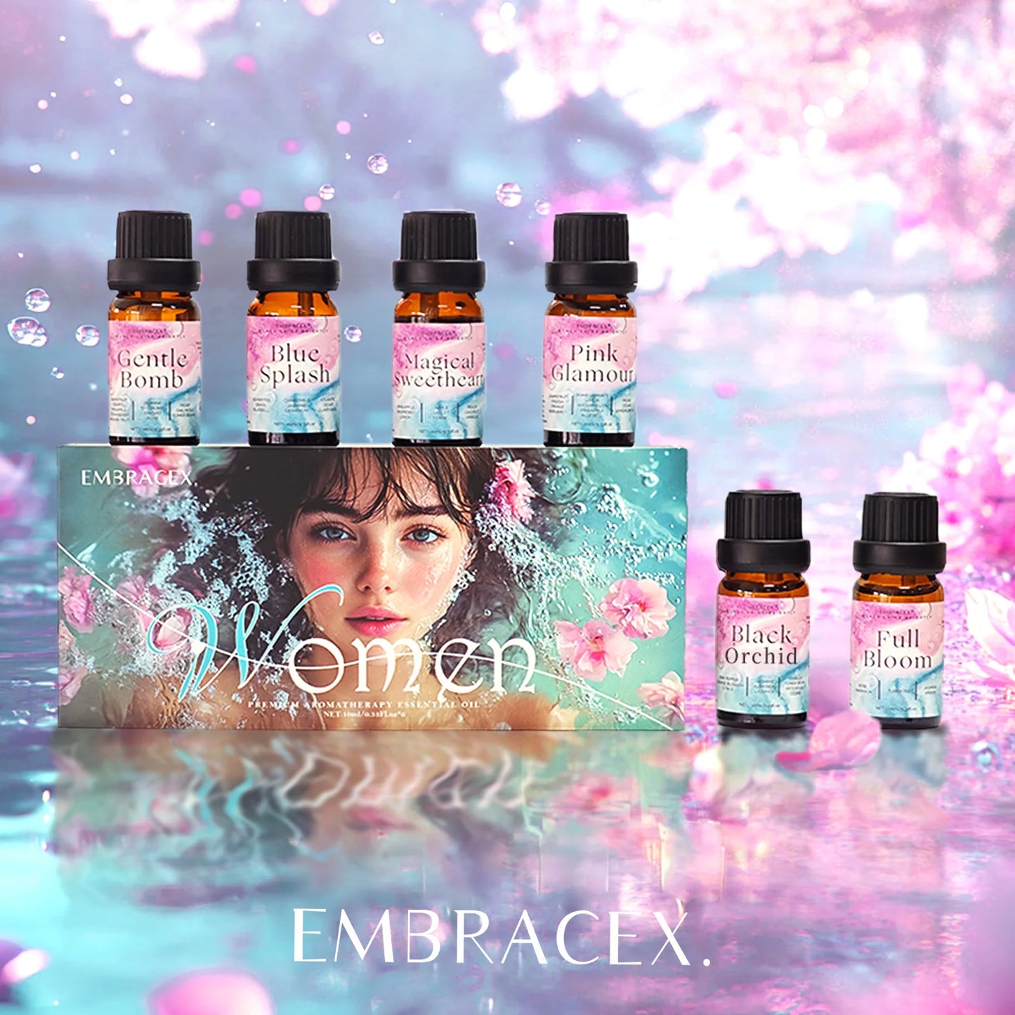 6PC/1Set Women Perfume Set Essential Oils Aromatherapy Essential Oils Gifts Box Women Fragrance Oil for Candle Soap Diffuser