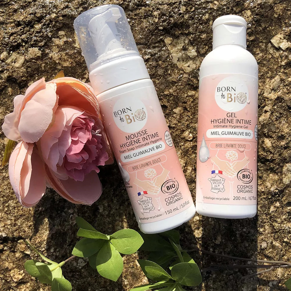 Mousse hygiénique intime au miel et à la guimauve - Certifiée biologique