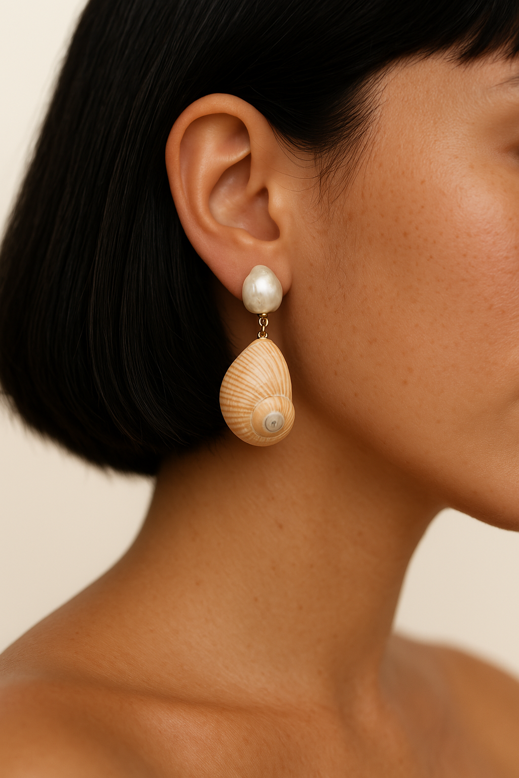 Boucles d'oreilles coquillage Line-1